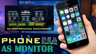 How to Use phone as Monitor  Sensor panelsecondary PC Performance Monitor [upl. by Enrobialc]