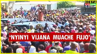 Ruto BLOCKED by Gen Z at Nakuru Bus Park  Listen to his Angry speech today [upl. by Hilton]