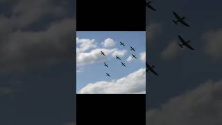 9x Spitfires At Sywell Airshow 2024 [upl. by Yrellam987]