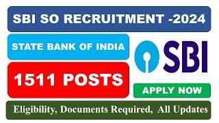 Recruitment of SBI Specialist Cadre Officers on Regular Basis  SBI SO [upl. by Harod]