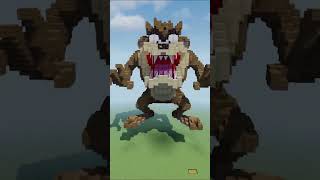 I built a Taz the Tasmanian Devil statue in Minecraft shorts sunscribe minecraft [upl. by Aneelehs]