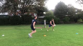 Touch Rugby Basic Skills and Drills Warm Up  Try Resistance band [upl. by Gibby]