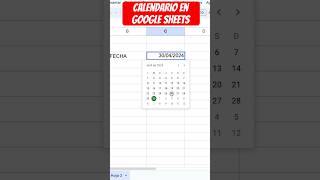 Insertar Calendario en Google Sheets googleworkspacetutorial [upl. by Eelir]