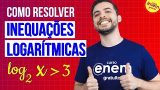 INEQUAÇÕES LOGARÍTMICAS COMO RESOLVER  Resumo de Matemática para o Enem [upl. by Heyer]