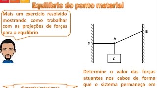 Mecânica Geral Cálculo das trações nos cabos [upl. by Devonna]