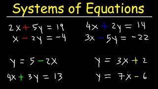 Solving Systems of Equations By Elimination amp Substitution With 2 Variables [upl. by Aiel]