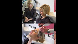 8027 Oliwia haircut Part 1shampooing part by barber full video [upl. by Aitsirhc]