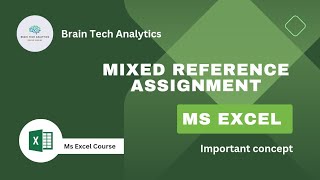 Assignment Mixed Reference  Excel for all professionals [upl. by Kreda]