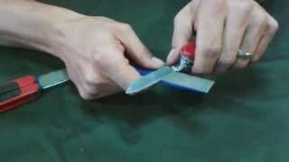 HOW TO SHARPEN A POCKET KNIFE [upl. by Kalmick470]