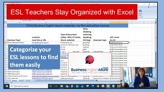 Reuse ESL Lessons Easily with CrossReference Excel File [upl. by Aldred413]