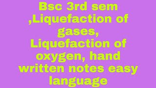 Bsc 3rd sem Liquefaction of gases cascade process [upl. by Canale832]