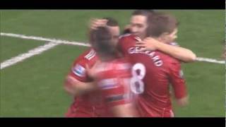 Stewart Downings first goal For Liverpool FC  201112 [upl. by Almeta261]