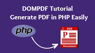 DOMPDF Tutorial Generating PDFs from HTML in PHP [upl. by Ejrog]