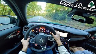 2024 Alfa Romeo Giulia Quadrifoglio  POV Mountain Road Test Drive Exhaust Audio amp Impressions [upl. by Bud]