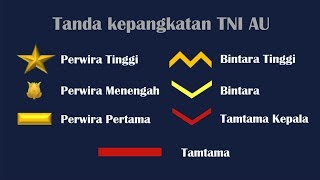 Urutan Pangkat Tentara Nasional Indonesia Angkatan Udara TNI AU [upl. by Yemac]