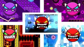 1 Demon Of Each Difficulty Challenge  Geometry Dash [upl. by Nhepets]