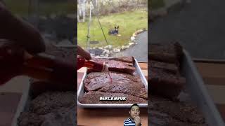 Biltong makanan khas Afrika Selatan food meat foodie bbq steak shortvideo [upl. by Wheeler]