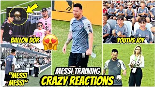 🔥Unbelievable MESSI Draws Massive Crowd at Inter Miami Training Fans Dreams Come True [upl. by Ilenay]