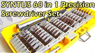 SYNTUS 60 in 1 Precision Screwdriver Tool Set Review [upl. by Komsa]