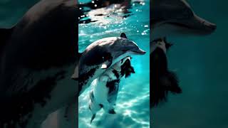 Border Collie and Dolphin Hybrid Animal Video animalshorts hybridanimals animalfusion dolphin [upl. by Efeek]