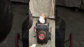 This stove can ignite in just 1 minute fire woodstove campingstove outdoorstove burningstove [upl. by Neehsuan]