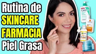 RUTINA DE SKINCARE PARA PIEL GRASA CON PRODUCTOS DE FARMACIA  MARIEBELLE COSMETICS [upl. by Nuawtna]