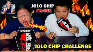 JOLO CHIP EATING CHALLENGE 🔥🥵 WITH PRANK  WORLDS HOTTEST CHIP CHALLENGEGANGAOFFICIALthamthapa [upl. by Chasse]