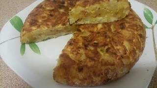 Tortilla de patatas con cebolla muy rica [upl. by Sheelah]