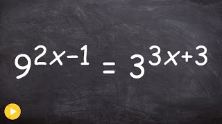 How to solve an exponential equation with two different bases [upl. by Doggett]