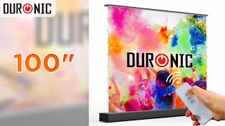 Duronic EPFPS100 PVC Electric Grey Projector Screen 169  Ideal for Home Theatres amp Conferences [upl. by Dduj]