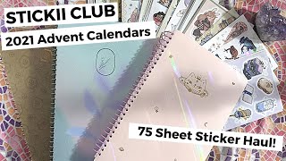 STICKII CLUB 2021 Advent Calendar Unboxing  75 sheets of stickers revealed 🎄 Major Spoiler Alert [upl. by Johan]