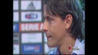 Pippo Inzaghi intervista daddio Ac Milan 20012012 [upl. by Yrffoeg673]