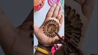 Easy Mehandi design mehndi henna trending shorts shortvideo design [upl. by Edmead]