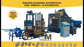 Máquina bloquera automática Hidráulica Modelo MMKQT416 [upl. by Morrissey]