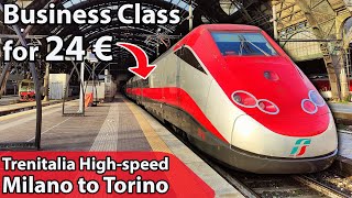 Italys 300 kmh HIGHSPEED train in Business Class  Trenitalia ETR 500 review [upl. by Seaden]