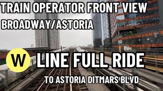 ⁴ᴷ NYC Subway W Train Full Ride From Whitehall Street To AstoriaDitmars Blvd [upl. by Nnarual]