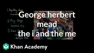 George Herbert Mead The I and the Me  Individuals and Society  MCAT  Khan Academy [upl. by Wilmar572]