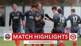 Match Highlights Maidenhead United 0 Brentford B 3 [upl. by Alda]