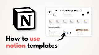 How to use Notion Templates in Notion  Step by Step tutorial [upl. by Westfall909]