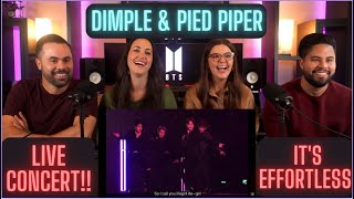 First time ever watching BTS “Dimple amp Pied Piper”  Our first LIVE Performance  Couples React [upl. by Teyugn]