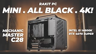 Rakit Mini PC Full Hitam Siap Buat 4K Gaming  Intel i5 14600K RTX 4070 Super Mechanic Master C28 [upl. by Aneem191]