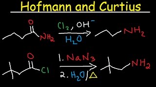 Hofmann Rearrangement and Curtius Reaction Mechanism  Primary Amides amp Acid Chlorides to Amines [upl. by Leopold390]