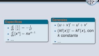 Cálculo en una variable Reglas de diferenciación [upl. by Aynom]