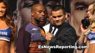 Floyd Mayweather vs Marcos quotChinoquot Maidana FaceOff Full HD [upl. by Silin424]