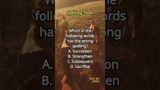 Spelling Time 474 spelling englishlearning englishvocabulary questions quiz [upl. by Aihsot334]