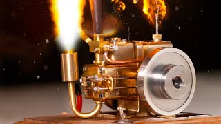 I Blow up Mini Gas Engine with Oxygen Acetylene  Slow Motion [upl. by Welker]