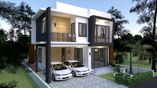 Home Design Plan 85x12m with 4 Bedrooms [upl. by Sinned853]