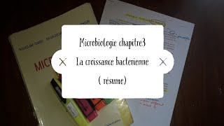 Microbiologie chapitre 3  la croissance bacterienne resume [upl. by Lapointe]