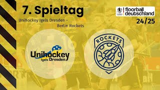 Unihockey Igels Dresden vs Berlin Rockets  7 Spieltag  1 FloorballBL Herren 2425 [upl. by Canica]