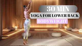 YOGA FOR LOWER BACK  30 MIN FLEXIBILITY WORKOUT  TENSION RELIEF  At Home Workout [upl. by Inalel660]